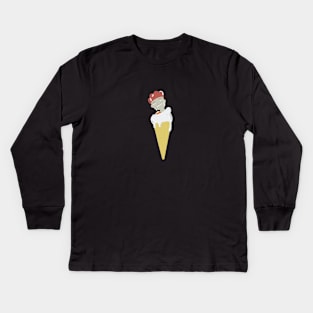 Ice cream cone guy Kids Long Sleeve T-Shirt